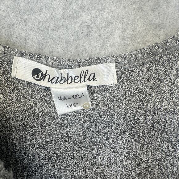 Shabbella Top Womens Large Gray Rayon Blend Scoop Back Long Sleeve Pullover NWT - Picture 6 of 12